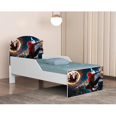 Imagem de Mini Cama Infantil Livia Em MDF Adesivada Personagens Divertida Para Crianças (Homem aranha 14)