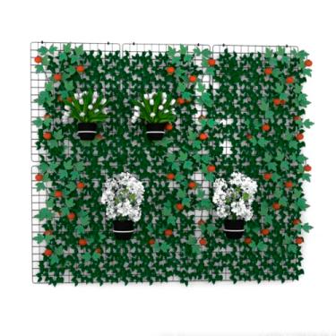 Imagem de Jardim Vertical com Telas em Aço Aramado 60x80cm para Horta Suspensa Expositor de Vasos Plantas Orquídeas Parede Verde (6)