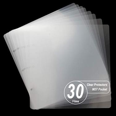 Imagem de ADVcer 30 folhas 25 x 26 cm película protetora de página transparente – Divisor de folha de fotos flexível sem ácido, compatível apenas com álbuns de fotos 25 x 10 ADVcer