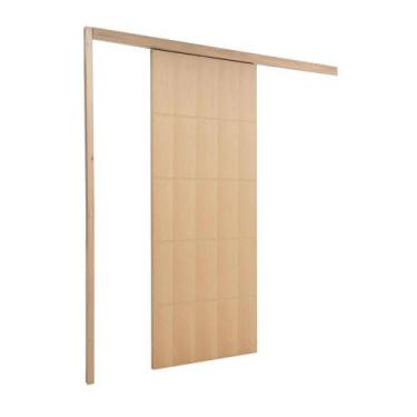 Imagem de Porta De Correr P- Verniz Frisada F03 210x80 - Vanin