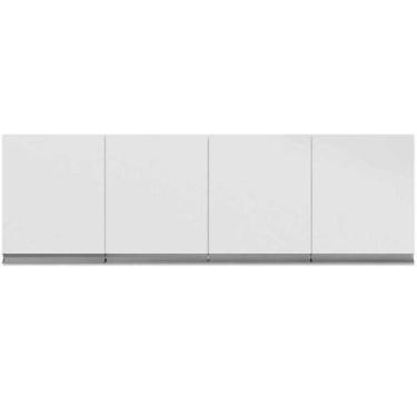 Imagem de Armário Aéreo Cozinha Adriana 4 Portas 160 Cm Branco - AJL MÓVEIS