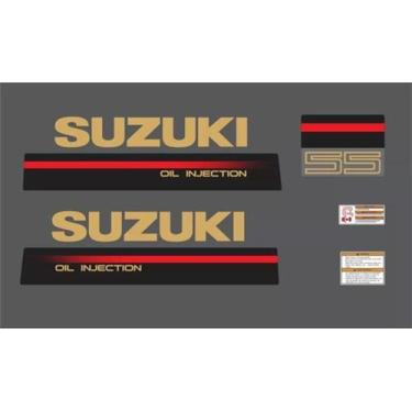 Imagem de Kit Faixa Adesivo Motor Suzuki 55 Hp - Spts