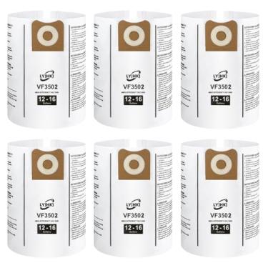 Imagem de Pacote com 6 sacos de aspirador de pó VF3502 para aspiradores secos úmidos Ridgid 12-16 galões, substituição de sacos de vácuo para WD1950 WD1956 WD1851 WD1850 RV2400HF WD1680 WD1450 WD1270