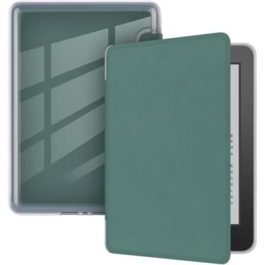 Imagem de Capa para Kindle 6 polegadas Coloridas com Fundo TPU RS23CV/C2V2L3 (11ª Geração 2024/2022) + Película (Verde Escuro)