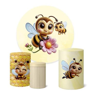 Imagem de Trio Capas Cilindro + Painel 1,50m Abelhinha - Fadrix, K1ABL009