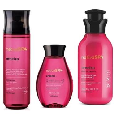 Imagem de Kit Nativa Spa Ameixa: Body Splash 200ml + Loção Hidratante Corporal 400ml + Óleo Corporal 200ml