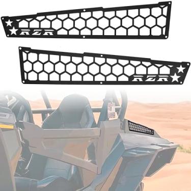 Imagem de KEWISAUTO Capa de admissão de ar preta de malha metálica de alumínio do motor, tampa de proteção de entrada de grade para Polaris RZR XP 1000 2014-2023