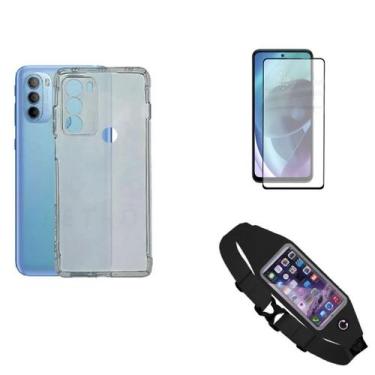Imagem de Kit Pochete Motorola Moto G31 + Capinha Anti Impacto + Película de Vid