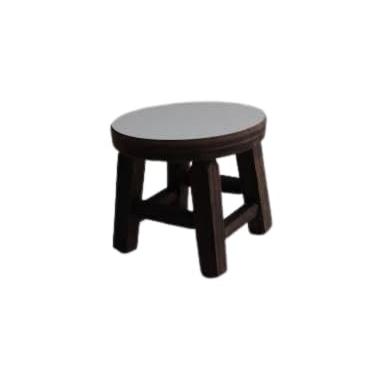 Imagem de Banqueta Redonda de Madeira, Assento Natural, Estilo Rústico