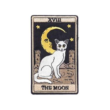 Imagem de Ruoming Ruoming 1 peça de adesivos decorativos de tarô, bordado sol lua, design místico, apliques costurados DIY para roupas e acessórios (Tarot8)