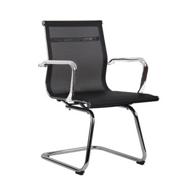 Imagem de Cadeira de Escritório Interlocutor Fixa New Star Preta