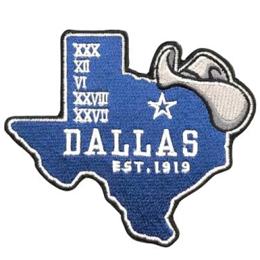 Imagem de Siam Accs Rugby Fans Dallas City Football Champions Patch bordado time favorito dos fãs de futebol americano, passar a ferro, costurar, para roupas, mochilas, jeans, motocicleta, jaquetas