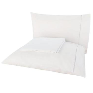 Imagem de Jogo de Cama Casal 3p Lençol sem Elástico + Fronha 100% Algodão Percal