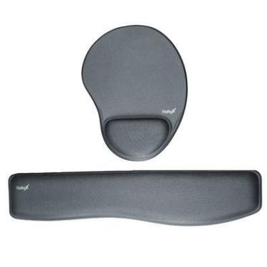 Imagem de Kit Reflex Ergonômico, com Mousepad, e Apoio De Pulso Para Teclado, Cinza