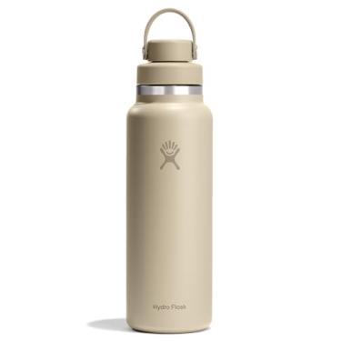 Imagem de Hydro Flask Garrafa de água – Aço inoxidável isolado – Tampa flexível de boca larga, não derrama, à prova de vazamento em 1,134 g castanho aveia