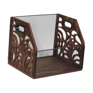 Imagem de Baoblaze Suporte para discos de, porta-revistas, decoração de mesa, suporte de exposição, organizador de prateleiras de madeira para arquivos de sala de