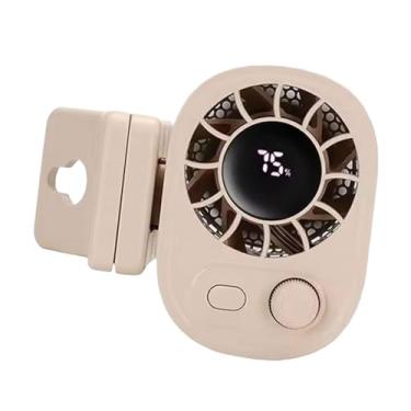 Imagem de IEUDNS Mini ventilador com clipe para presentes de verão, compacto, giratório 360°, versátil, silencioso, ventilador de ar para esportes, trabalho, pesca, Damasco