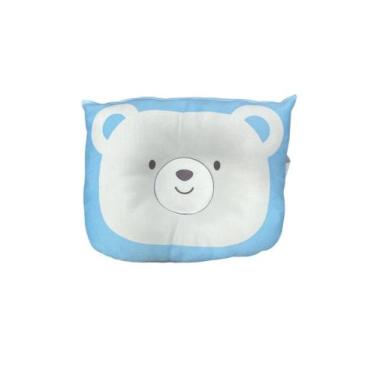 Imagem de Travesseiro Modelador Anatômico Lavável Urso Bebê RN Cabeça Chata - So