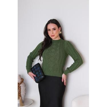 Imagem de Blusa Feminina De Modal Manga Longa Inverno Texturizado - Via Moderna 