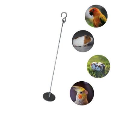 Imagem de Porta Fruta Legumes Verduras Alimentos Inox Calopsitas Aves Pássaros e