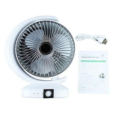 Imagem de USB Pequeno Ventilador de Mesa Quiet Portátil Mini Desktop Fan 3 Velocidade Ajustável para Office Home Dormitório ABS Material Prata