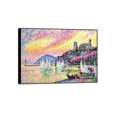 Imagem de BMZFYBS Pintura famosa de arte de parede em tela para decoração de casa - pôster com moldura preta de porta antiga e impressões para sala de estar 60 x 85 cm 24 x 33 pol