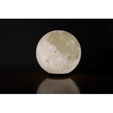 Imagem de Luminária LED Lua Cheia, Luz de Mesa Decorativa, 2 Cores