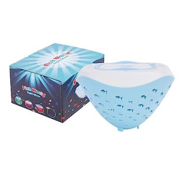 Imagem de banho para crianças | piscina padrão peixe - Luz flutuante banheira co vários modos iluminação, brinquedos banho LED alimentados por bateria, decorações festa Hersil