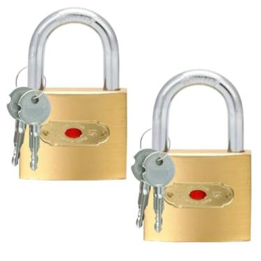 Imagem de Cadeado 38mm Grande com 3 Chaves Tetra, produto resistente e reforçado - KIT COM 2 UNIDADES