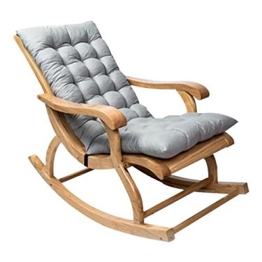 Imagem de Almofada para espreguiçadeira para cadeira de balanço, almofada de jardim com encosto, substituição grossa, almofada de espuma viscoelástica dobrável para viagem, férias, jardim, interior e exterior