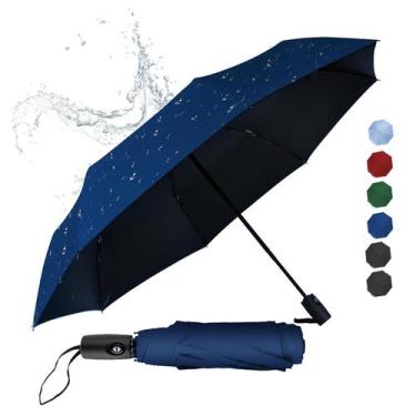 Imagem de Guarda-chuva de viagem ALFROTEY Compact Automatic Open/Close azul mari