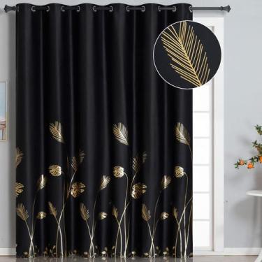 Imagem de Cortina Blackout Estelar Textiler Black para porta de vidro deslizante