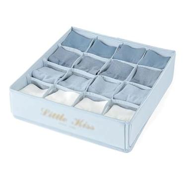 Imagem de Organizador de gaveta de roupas íntimas dobrável caixa de armazenamento de roupas meias sutiã organizador para roupa íntima, sutiãs, meias, calcinhas, lingerie, roupas de bebê