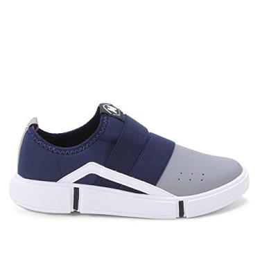 Imagem de Tênis Molekinho Slip On Infantil Meninos, Marinho/Cinza, 28