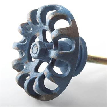 Imagem de Puxador antigo de furo duplo pastoral, puxador de anel pendurado, puxador retrô para gaveta de armário, alça escura, vál