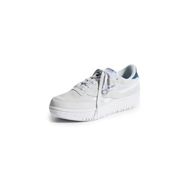 Imagem de Reebok Tênis feminino Club C Double Geo Mid, Cinza frio/branco/aros azuis, 37