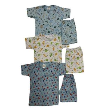 Imagem de Kit 3 Conjuntos Pijama Infantil Menino Estampas Sortidas. - WJU JEANS,