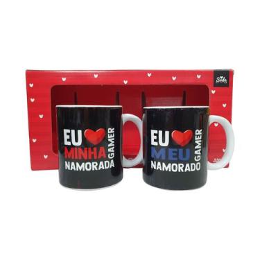 Imagem de Caneca Dupla Casal Gamer Amor - Presente Dia dos Namorados - Sude