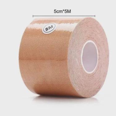 Imagem de Levanta Peito Adesivo Seios Sutiã Fita Push Up Invisível 5M BEGE TAPE 