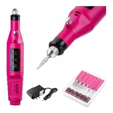 Imagem de Lixa Elétrica Motor Brocas Manic Fibra Unha Gel Profissional - MKB