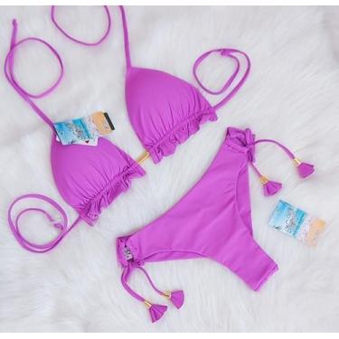 Imagem de Biquini Cortininha com Calcinha Fio Duplo - Nayklê Moda Praia , Fuccia