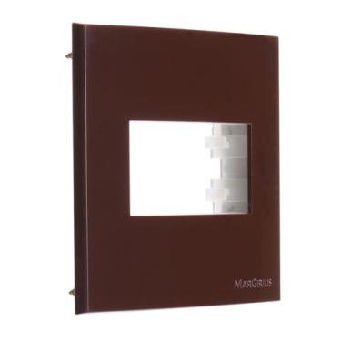 Imagem de Conj Placa P/ Móvel C/ Suporte 70x70 Marrom Sleek Margirius, Marrom