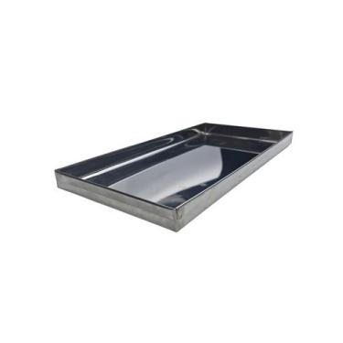 Imagem de BANDEJA CANTO LISO INOX 40x2x20CM BANDEJA PADARIA - NEWPAN