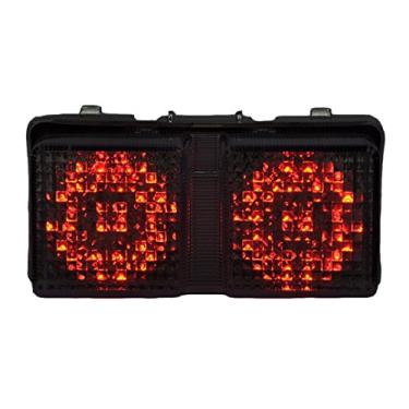 Imagem de Lente fumê luzes traseiras de LED para motocicleta, luz traseira de freio com indicadores de luz de seta integrados para Honda 99-06 RC-51