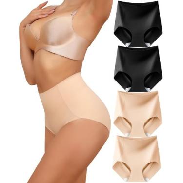 Imagem de Cuecas íntimas LEVAO de cintura alta para controle de barriga, pacote 