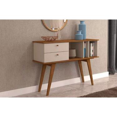 Imagem de Aparador de Sala Jantar Elis c/ 2 Gavetas e 3 Nichos Savana-Nature/Off White - Cimol