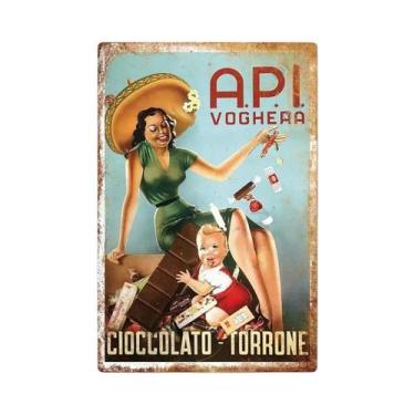 Imagem de Placas De Metal Vintage Com Tema De Chocolates, Placa De Parede De Fer