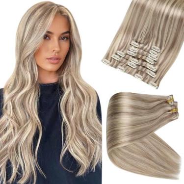 Imagem de Extensões de cabelo Clip in Full Shine Ash Blonde 50cm 120g