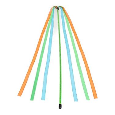 Imagem de HEEPDD Brinquedo de varinha de gato, brinquedos interativos brinquedos de penas brinquedos de varinha de gato brinquedos de gatinho varinha de gato encantador de fita colorida para gatinhos interativo