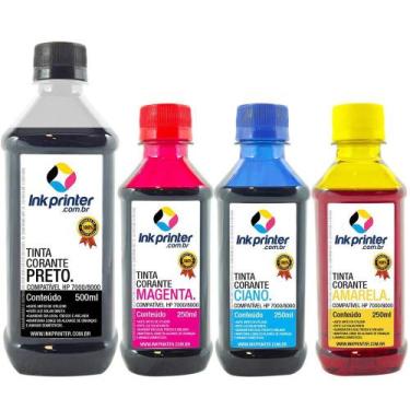 Imagem de Tinta Corante InkPrinter para HP Série 7000, 8000 (1.250ml)